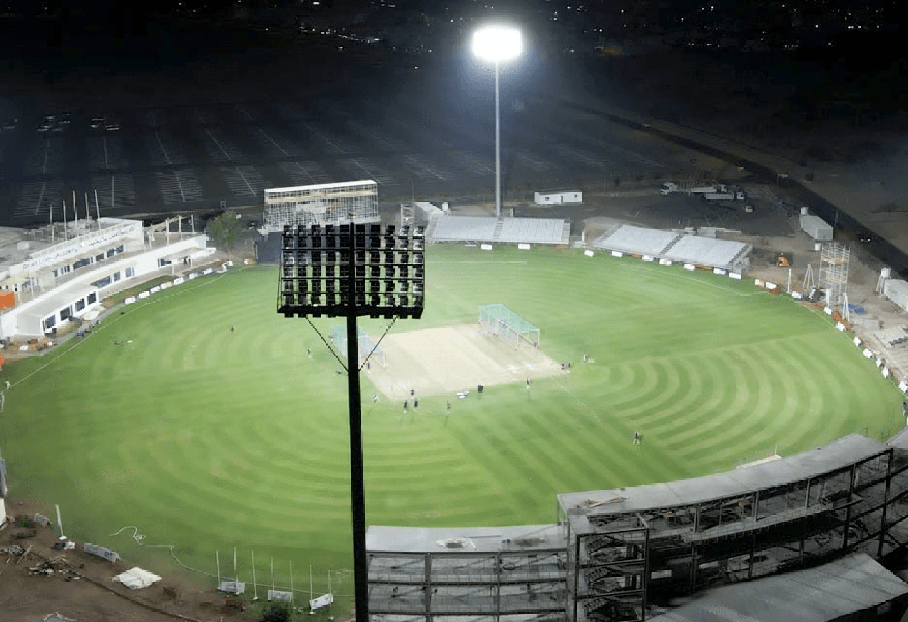 Al Amerat Cricket Stadium in Muscat, Oman - проектирование освещения от компании Световые Технологии
