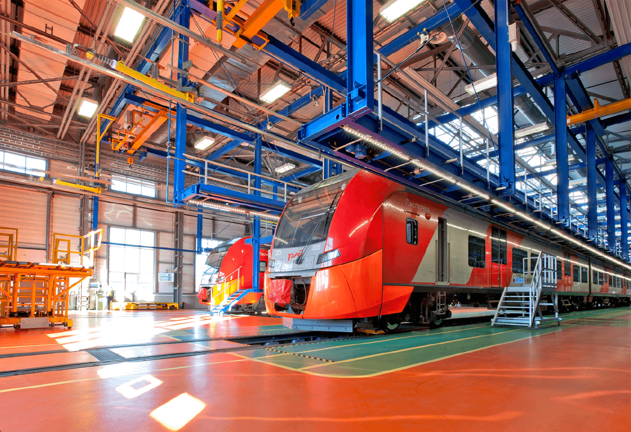 Maintenance depot for Desiro electric trains - проектирование освещения от компании Световые Технологии