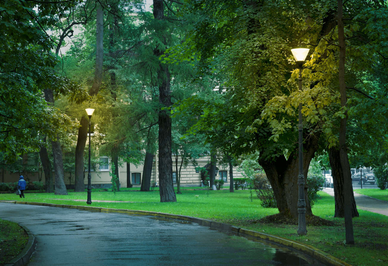 Garden square, St. Petersburg State Pavlov Medical University - проектирование освещения от компании Световые Технологии