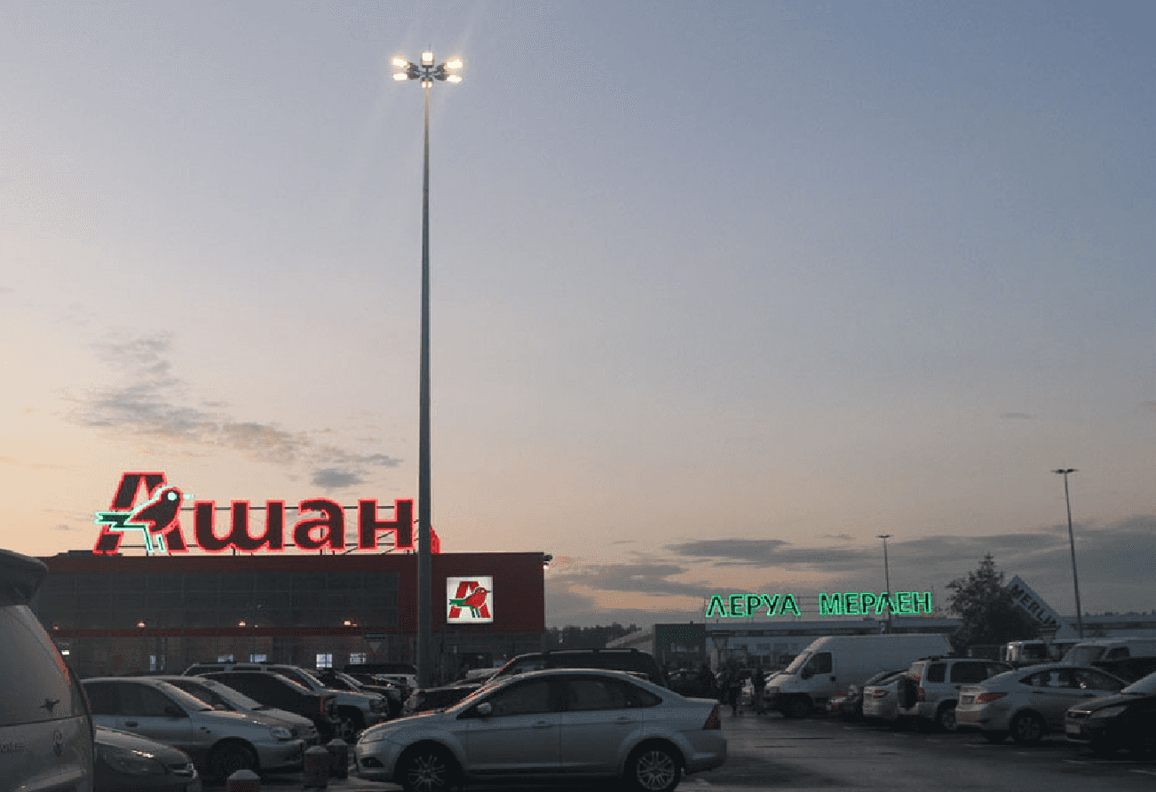 Auchan car parks (Mytishchi and Altufyevo) - проектирование освещения от компании Световые Технологии