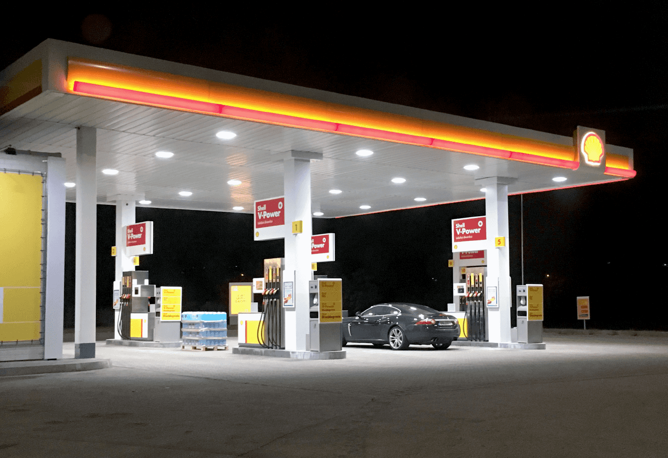 Shell filling station in Riga - проектирование освещения от компании Световые Технологии
