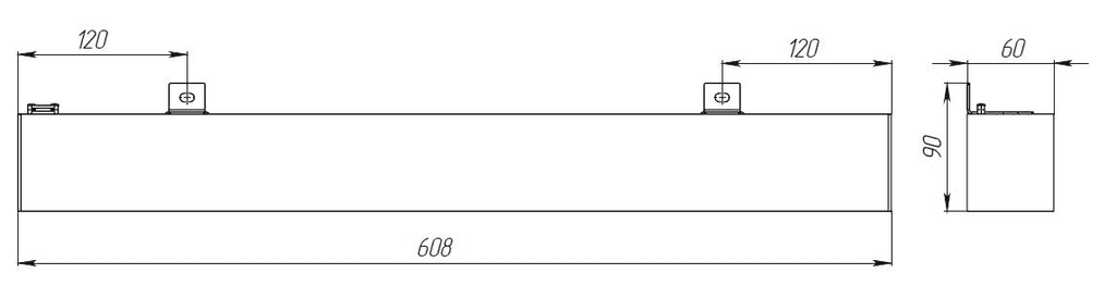 линейные системы PROFILE 60L P DR LED 1200 4000K, артикул 1248006470