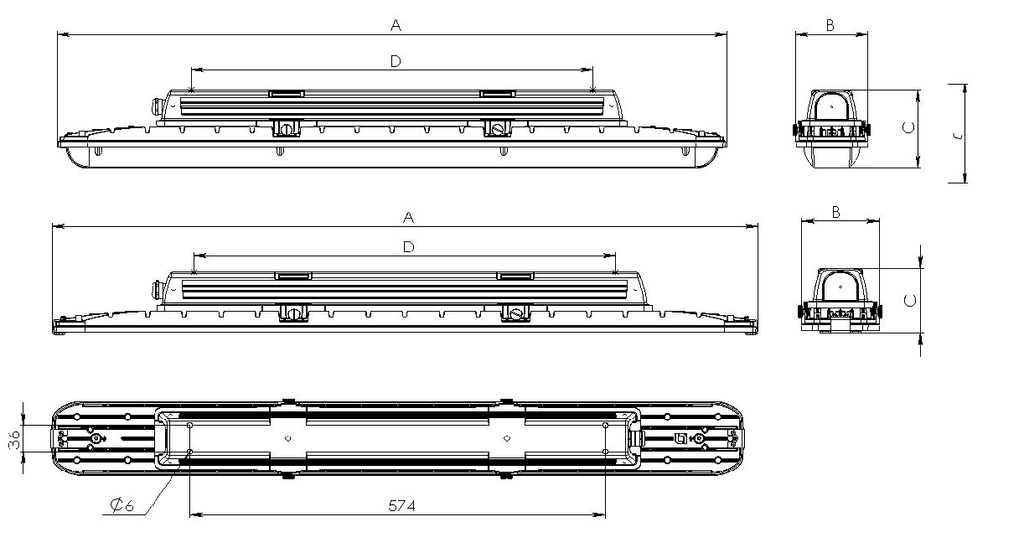 до 5 метров SLICK.PRS LED 20 with driver box EM 5000K, артикул 1631002880