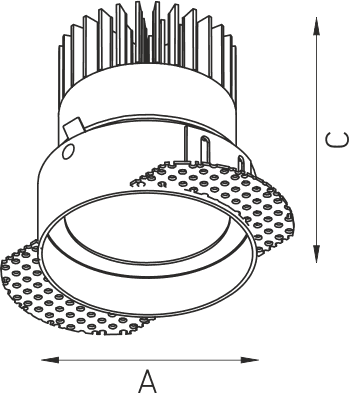 даунлайты UNO 07 WH D45 3000K (with driver), артикул 1080000030