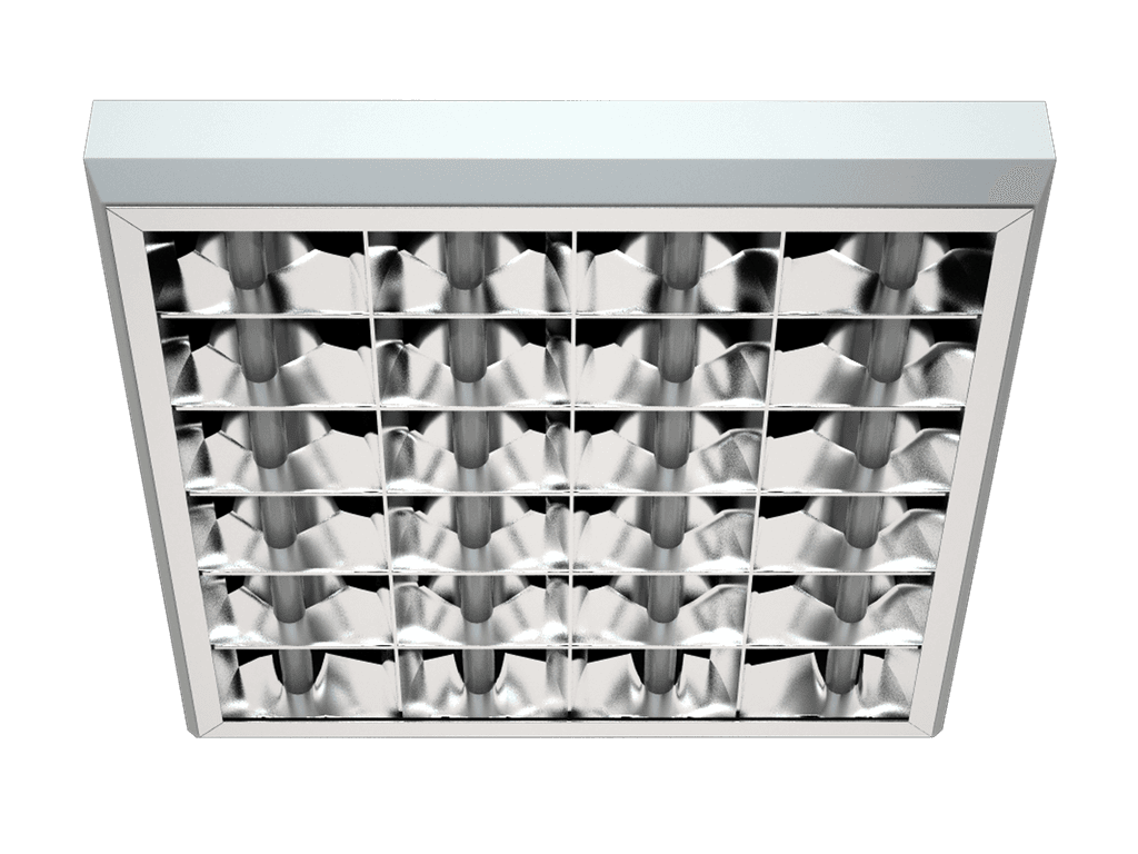 PRB/S luminaires with a specular parabolic louver