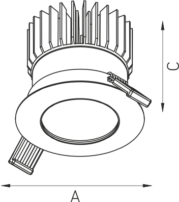 даунлайты QUO IP65/IP20 07 WH D45 3000K DALI, артикул 1507000840